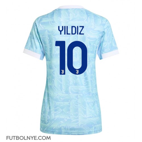 Camiseta Juventus Kenan Yildiz #10 Visitante Equipación para mujer 2025-26 manga corta
